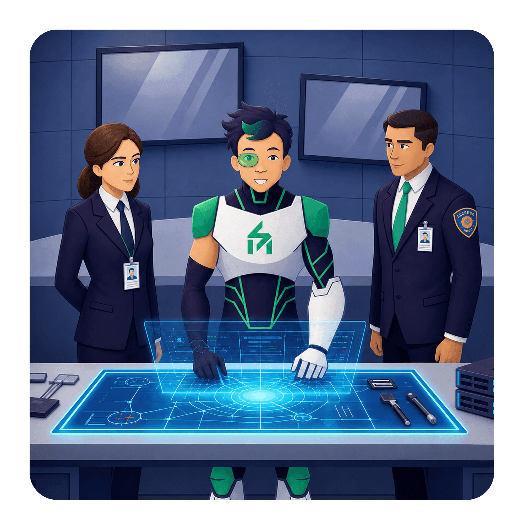 Mojo Intelligence investigation room